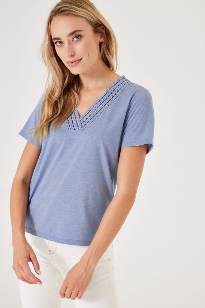 T SHIRT C30006 2613 BLUE GREY