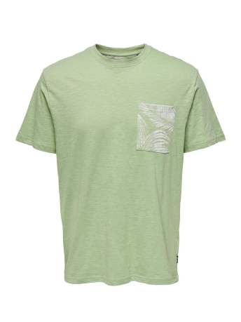 Only & Sons T-shirt ONSPERRY LIFE REG LEAF SS POCKETTEE 22025286 SWAMP