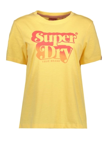 Superdry T-shirt VINTAGE SHADOW TEE W1011049A  PALE MARIGOLD YELLOW