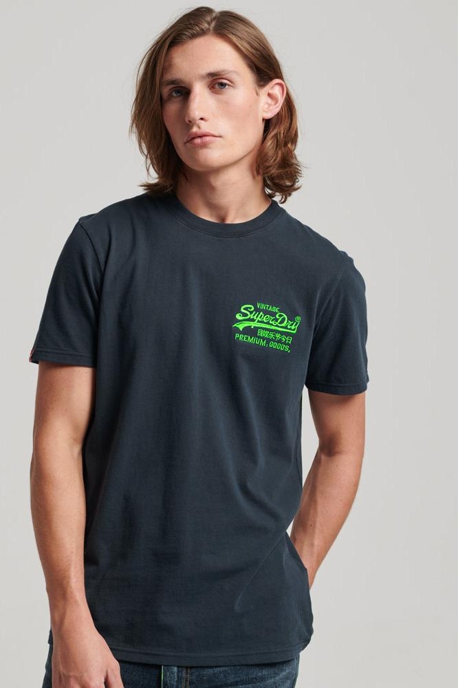 VINTAGE VL NEON TEE M1011478A ECLIPSE NAVY
