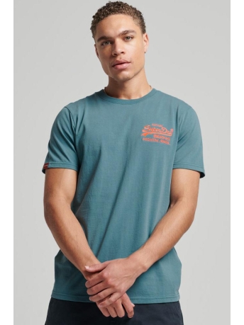 Superdry T-shirt VINTAGE VL NEON TEE M1011478A HYDRO BLUE