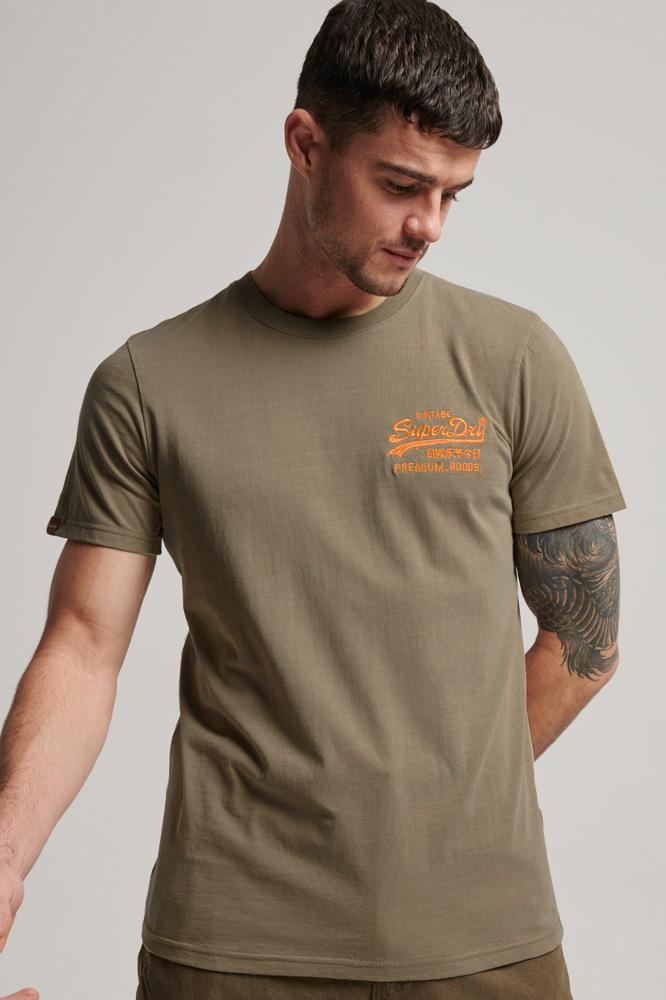 VINTAGE VL NEON TEE M1011478A CANYON SAND BROWN