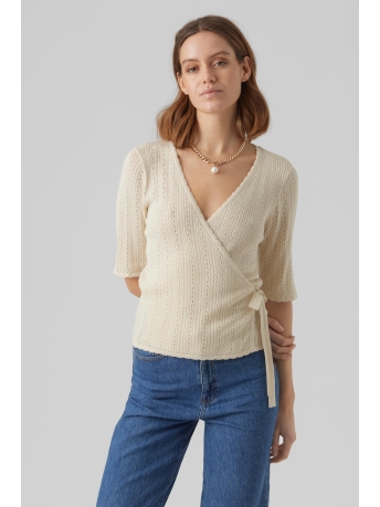 Vero Moda Vest VMMORENA 2/4 BELTED WRAP CARDIGAN G 10284603 BIRCH