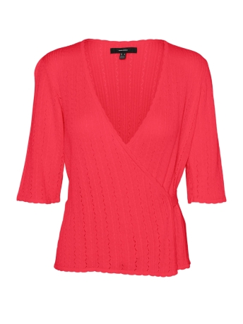 Vero Moda Vest VMMORENA 2/4 BELTED WRAP CARDIGAN G 10284603 BITTERSWEET