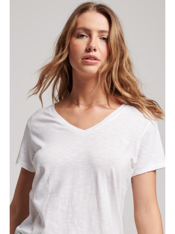 Superdry T-shirt STUDIOS SLUB VEE TEE W1011181A 01C OPTIC