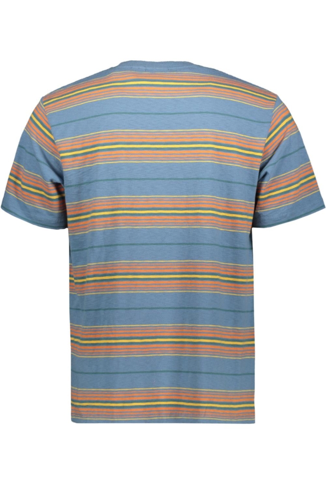 VINTAGE TEXTURED TEE M1011541A  POTTERY BLUE STRIPE
