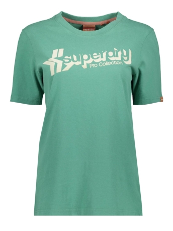 Superdry T-shirt VINTAGE SHADOW TEE W1011049A  GALVANISED GREEN