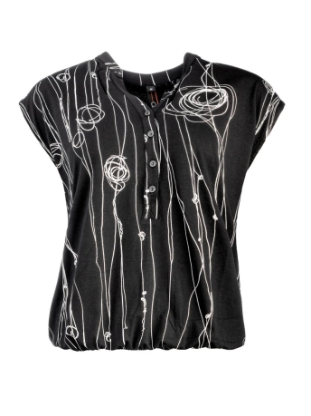 NED T-shirt LUCIE SL BLACK TWISTER TRICOT 23S2 SN020 02 900 BLACK