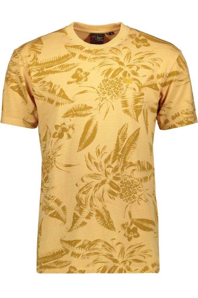 VINTAGE OD PRINTED TEE M1011571A GOLDEN YELLOW OVERDYE