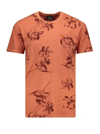 Superdry T-shirt VINTAGE OD PRINTED TEE M1011571A MANGO ORANGE OVERDYE