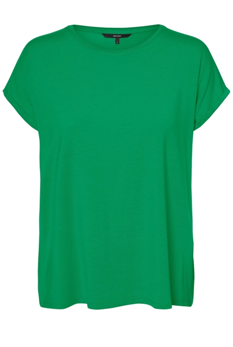 vero t-shirt noos top green plain 10284468 ss vmava bright moda gajrs