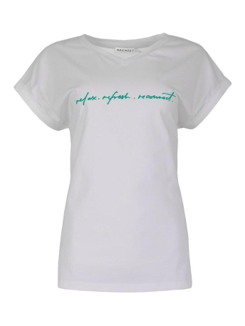 Maicazz T-shirt EQUAL T SHIRT SP23 75 324 OFF WHITE SMARAGD