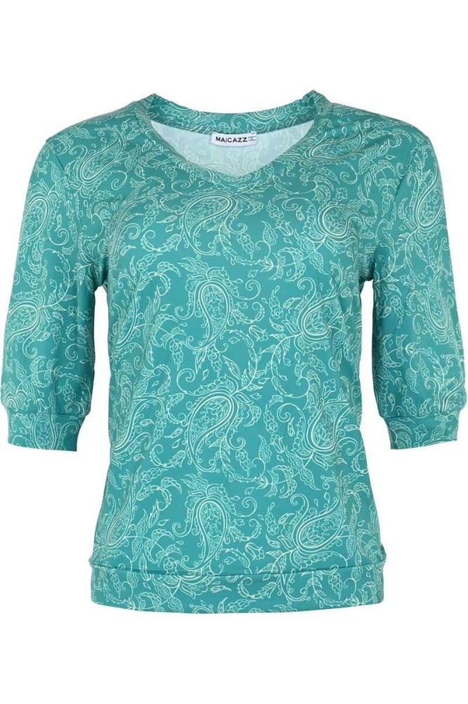 BIBI TOP SP23 60 015 GREEN PAISLEY