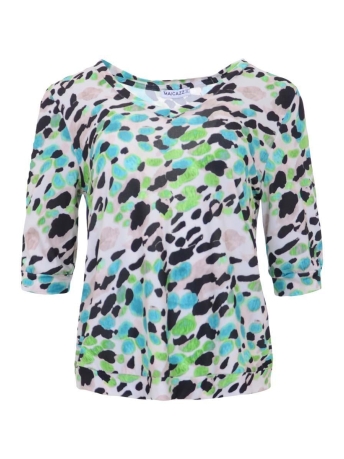 Maicazz T-shirt BIBI TOP SP23 60 015 PAINTART SMARAGD