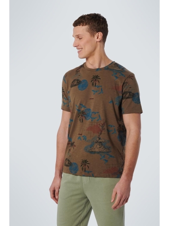 NO-EXCESS T-shirt T SHIRT CREWNECK ALLOVER PRINTED 19350374 053 ARMY