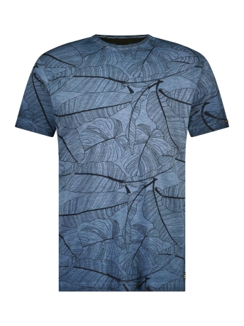 Twinlife T-shirt MEN TSHIRT CREW LEAVES TW32500 516 NAVY PEONY