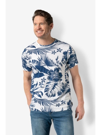 Twinlife T-shirt MEN TSHIRT BAMBOO AOP TW32505 109 BLANC DE BLANC
