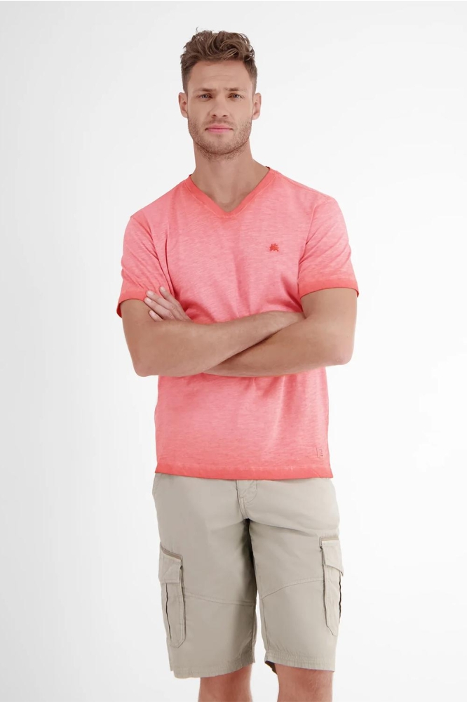 V HALS SHIRT VERVAAGD GEMELEERD 2343150 329