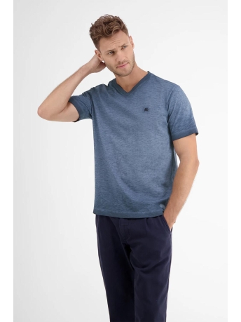Lerros T-shirt V HALS SHIRT VERVAAGD GEMELEERD 2343150 485