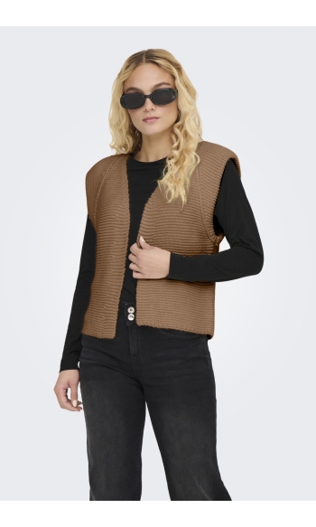 ONLLOUI VEST EX KNT 15307880 TOASTED COCONUT