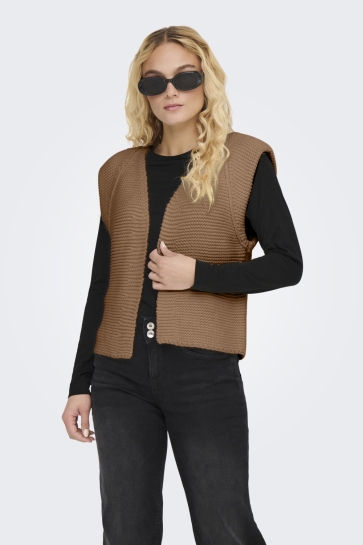 Only ONLLOUI VEST EX KNT 15307880 TOASTED COCONUT