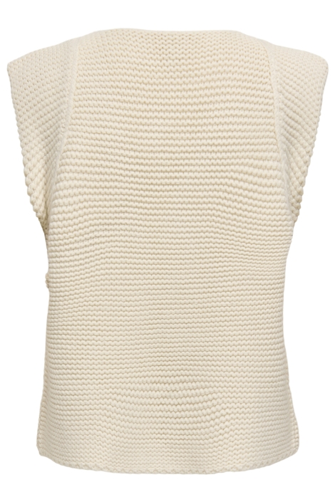 Only beige dames gilet | Achteraanzicht