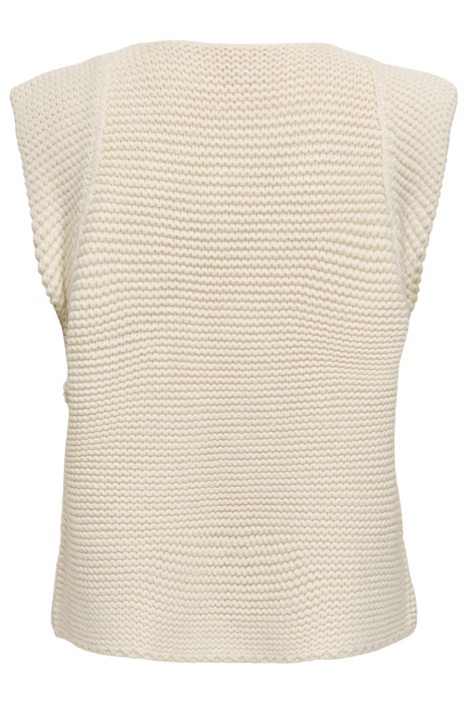 Only beige dames gilet | Achteraanzicht