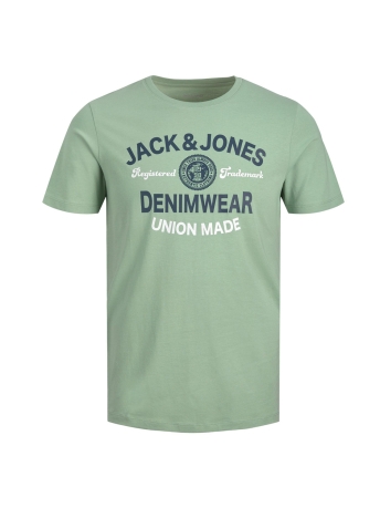 Jack & Jones Junior T-shirt JJELOGO TEE SS O-NECK 2COL AW22 NOO 12213081 Granite Green