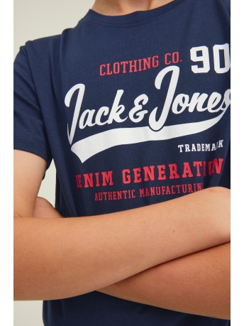 Jack & Jones Junior T-shirt JJELOGO TEE SS O-NECK 2COL AW22 NOO 12213081 Navy Blazer