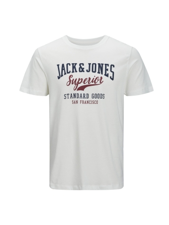 Jack & Jones Junior T-shirt JJELOGO TEE SS O-NECK 2COL AW22 NOO 12213081 Cloud Dancer