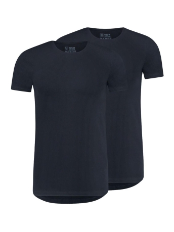 RJ Bodywear T-shirt MAASTRICHT O NECK 2PACK NAVY