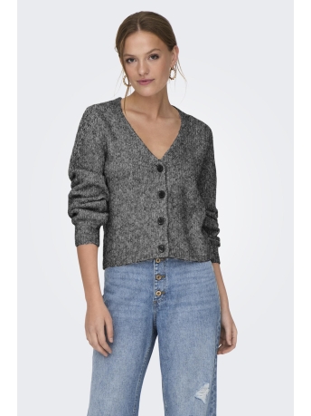 Jacqueline de Yong Vest JDYSILJA L/S STRUCTURE CARDIGAN KNT 15289396 Dark Grey Melange