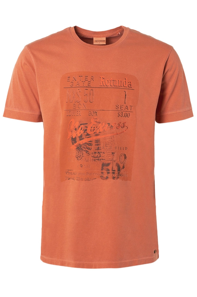 T SHIRT CREWNECK PRINT GARMENT 19350371 192 PAPAYA