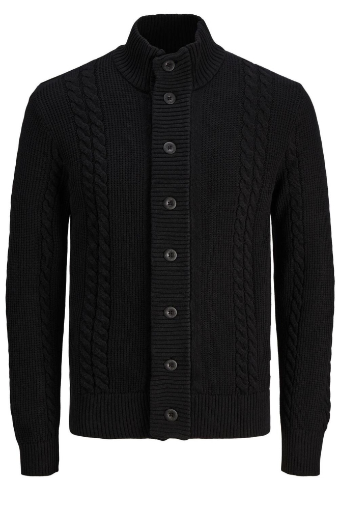 JCOGRID CABLE KNIT CARDIGAN 12242947 Black