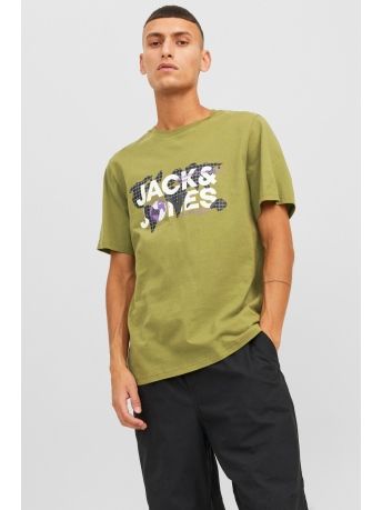Jack & Jones T-shirt JCODUST TEE SS CREW NECK NOOS 12240276 OLIVE BRANCH