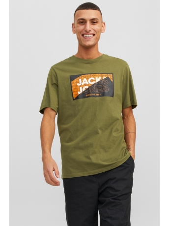 Jack & Jones T-shirt JCOLOGAN TEE SS CREW NECK AW23 12242492 OLIVE BRANCH