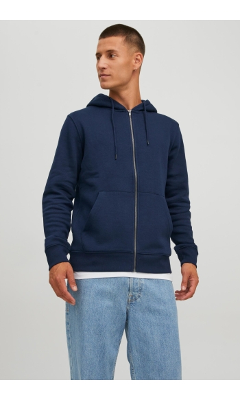 JJEBRADLEY SWEAT ZIP HOOD NOOS 12249342 NAVY BLAZER