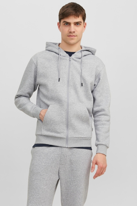 Jack & Jones grijze heren vest | Model vooraanzicht