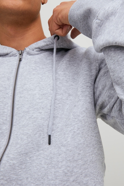 Jack & Jones grijze heren vest | Close up