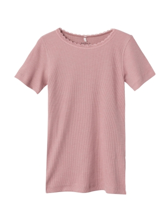 Name It T-shirt NKFKAB SS SLIM TOP NOOS 13200573 Deauville Mauve