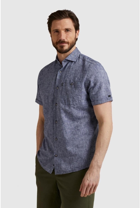 Vanguard short sleeve shirt linen cotton bl