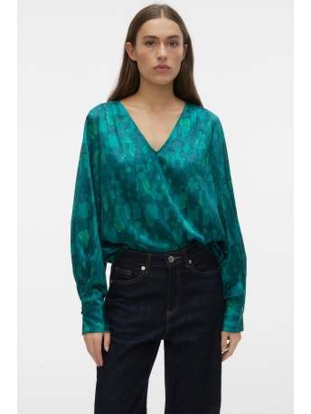 Vero Moda Blouse VMMERLE V-NECK PLEAT TOP WVN GA 10295416 Storm/Sonya