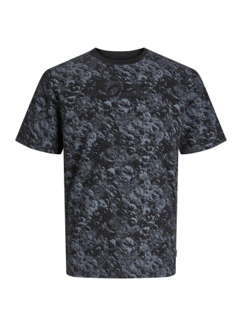 Jack & Jones T-shirt JCOAOP LUNER TEE SS CREW NECK SMU 12252385 Black