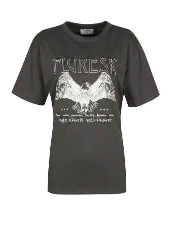 Fluresk T-shirt CHARLY T SHIRT 23VQF20 407 DONKERGRIJS