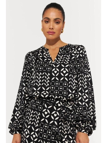 Harper & Yve Blouse ROXY LS FW23P602 999 black white