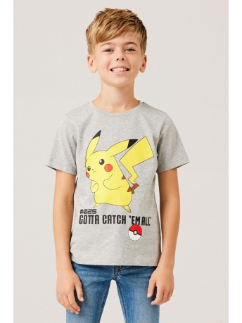 Name It T-shirt NKMNIKHIL POKEMON SS TOP BOX NOOS B 13213082 Grey Melange