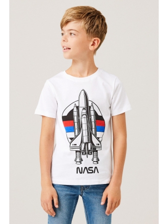 Name It T-shirt NKMNOBERT NASA SS TOP NOOS NAS 13213079 Bright White