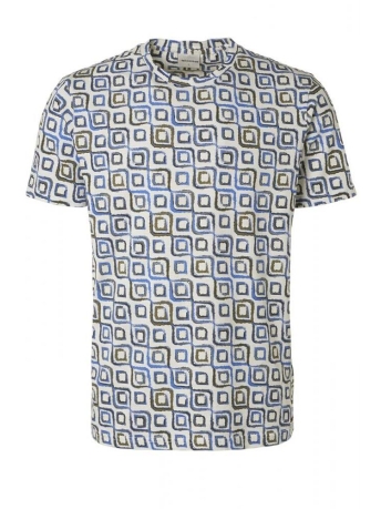 NO-EXCESS T-shirt T SHIRT MET PRINT 20350424 137 WASHED BLUE