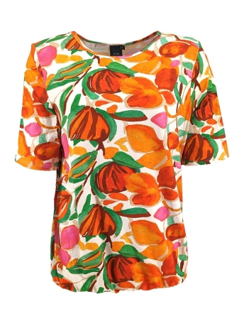 FOS Amsterdam T-shirt SISI TULP 6565 805 MANDARIJN