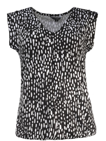 NED T-shirt MISA SS BLACK SMALL DASHES TRICOT 23S4 X1289 02 900 BLACK